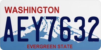 WA license plate AEY7632