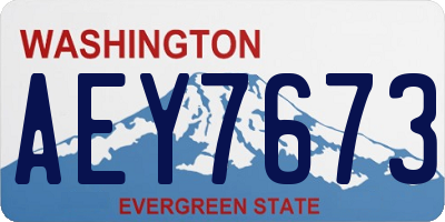 WA license plate AEY7673