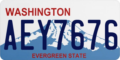 WA license plate AEY7676