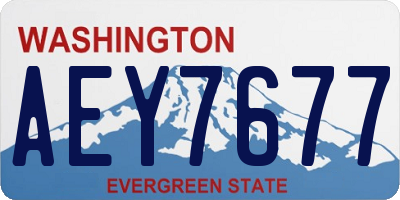 WA license plate AEY7677