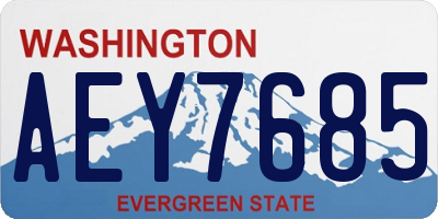 WA license plate AEY7685