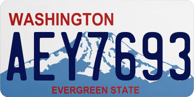 WA license plate AEY7693
