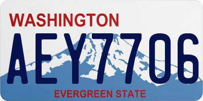 WA license plate AEY7706