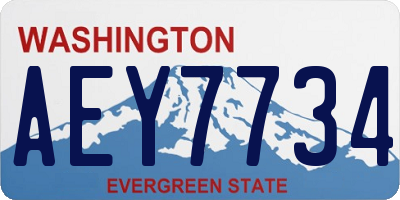 WA license plate AEY7734