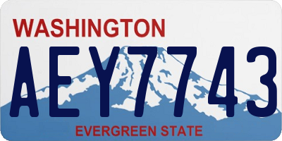 WA license plate AEY7743