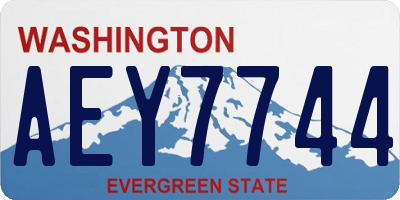 WA license plate AEY7744