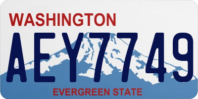 WA license plate AEY7749
