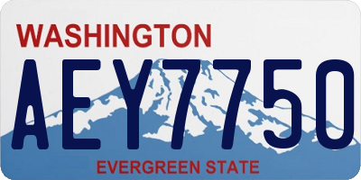 WA license plate AEY7750