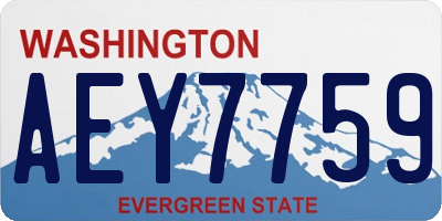 WA license plate AEY7759