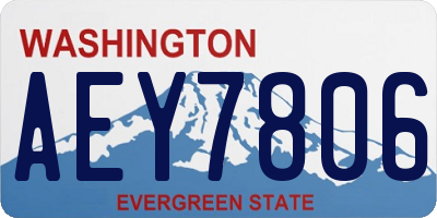 WA license plate AEY7806