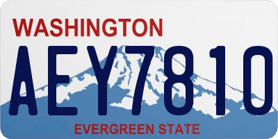 WA license plate AEY7810