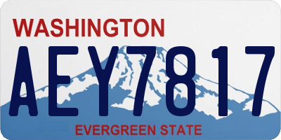 WA license plate AEY7817