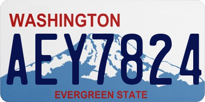 WA license plate AEY7824