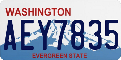 WA license plate AEY7835