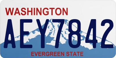 WA license plate AEY7842