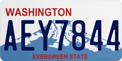 WA license plate AEY7844