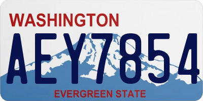 WA license plate AEY7854