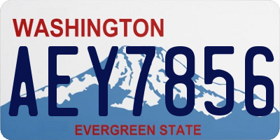 WA license plate AEY7856