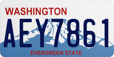 WA license plate AEY7861