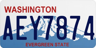 WA license plate AEY7874