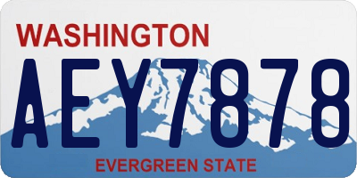 WA license plate AEY7878