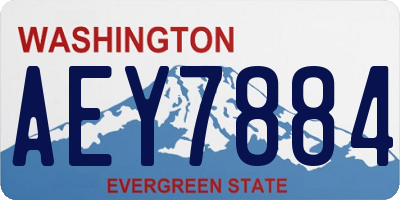 WA license plate AEY7884