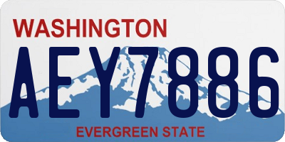 WA license plate AEY7886