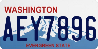 WA license plate AEY7896