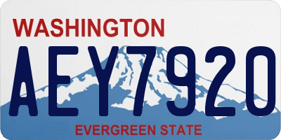 WA license plate AEY7920
