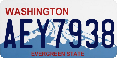 WA license plate AEY7938