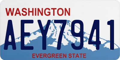 WA license plate AEY7941