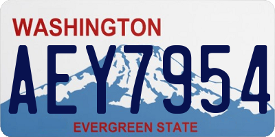 WA license plate AEY7954