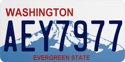 WA license plate AEY7977