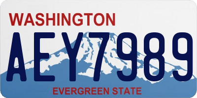 WA license plate AEY7989