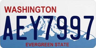 WA license plate AEY7997