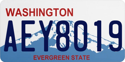 WA license plate AEY8019