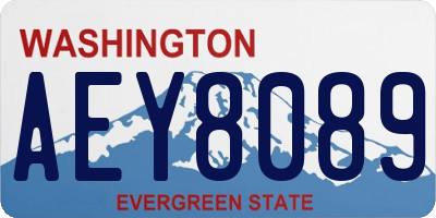 WA license plate AEY8089