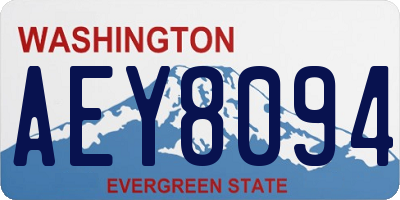 WA license plate AEY8094