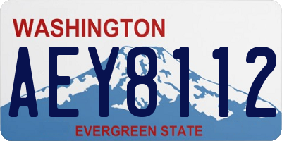 WA license plate AEY8112
