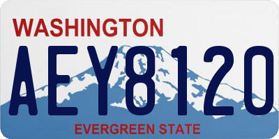 WA license plate AEY8120