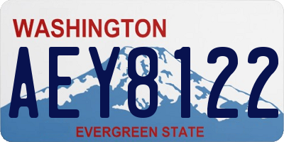 WA license plate AEY8122