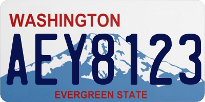 WA license plate AEY8123