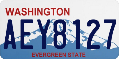 WA license plate AEY8127