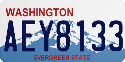 WA license plate AEY8133