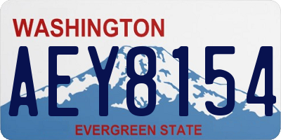 WA license plate AEY8154
