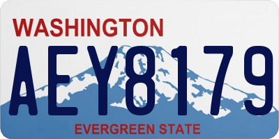 WA license plate AEY8179