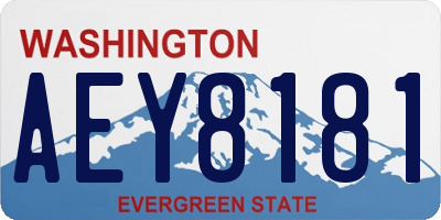 WA license plate AEY8181