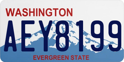 WA license plate AEY8199