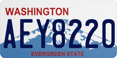 WA license plate AEY8220