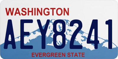 WA license plate AEY8241